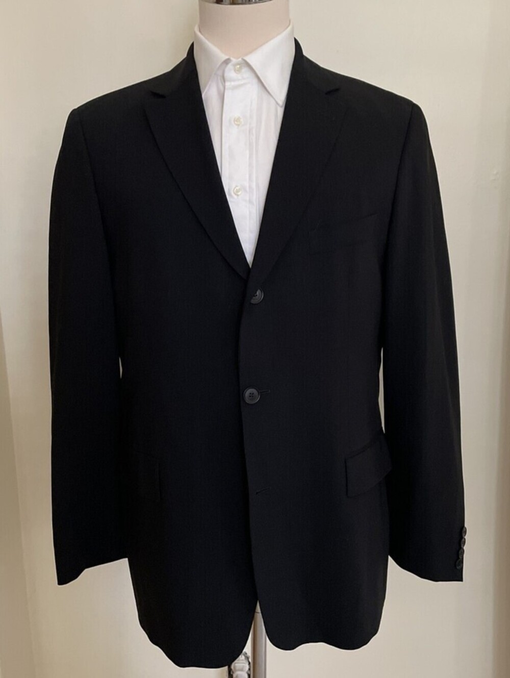 HUGO BOSS Black Virgin Wool Sport Coat Blazer 42R